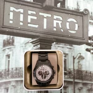 Michael Kors MK8899 Oversized Layton Pavé Black-Tone Watch